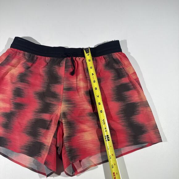 Janji 6” AFO Middle Running Shorts Men’s Medium Red Black Tie Dye Lightweight - Picture 8 of 11